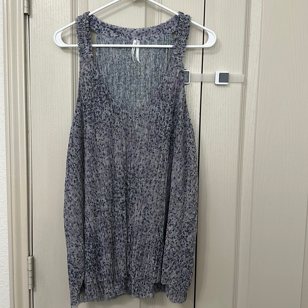 Anthropologie purple leopard shimmer blouse